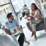 Couple arguing in counseling